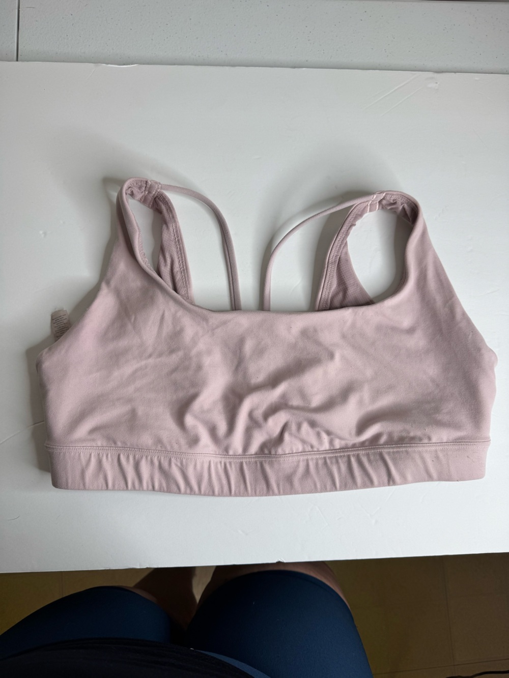 Athleta Light Pink Seamless Sports Bralette